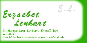 erzsebet lenhart business card